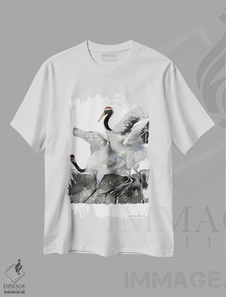 تیشرت سفید طرح دار والس بال ها، دکور معاصر اثر سو بنگ لیم | فروشگاه ایماژ