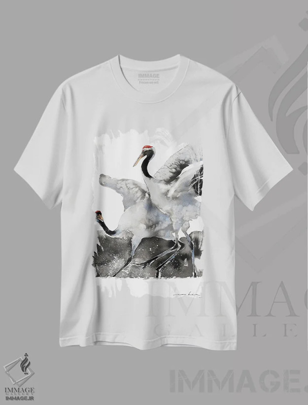 تیشرت سفید طرح دار والس بال ها، دکور معاصر اثر سو بنگ لیم | فروشگاه ایماژ