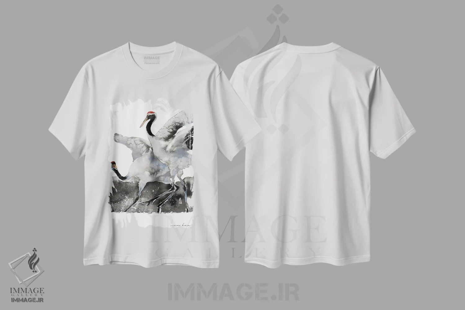 تیشرت سفید طرح دار والس بال ها، دکور معاصر اثر سو بنگ لیم | فروشگاه ایماژ