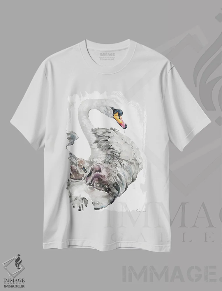 تیشرت سفید طرح دار ظرافت دریانوردی، هنر فاخر معاصر اثر سو بنگ لیم | فروشگاه ایماژ