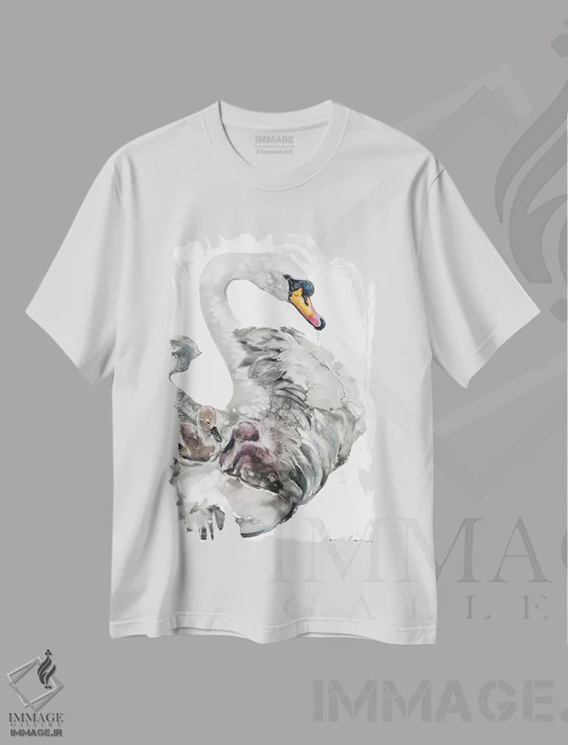 تیشرت سفید طرح دار ظرافت دریانوردی، هنر فاخر معاصر اثر سو بنگ لیم | فروشگاه ایماژ