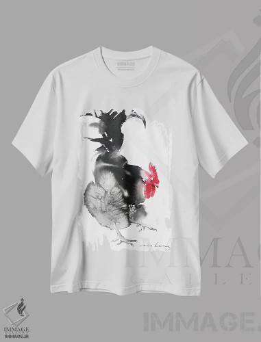 تیشرت سفید طرح دار شروع قدرتمند ۲، هنر فاخر معاصر اثر سو بنگ لیم | فروشگاه ایماژ
