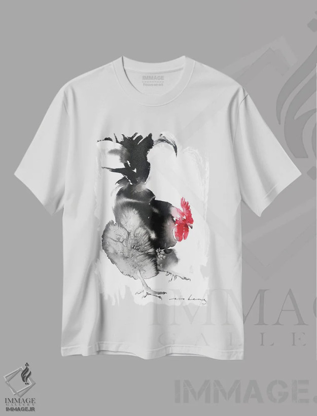 تیشرت سفید طرح دار شروع قدرتمند ۲، هنر فاخر معاصر اثر سو بنگ لیم | فروشگاه ایماژ