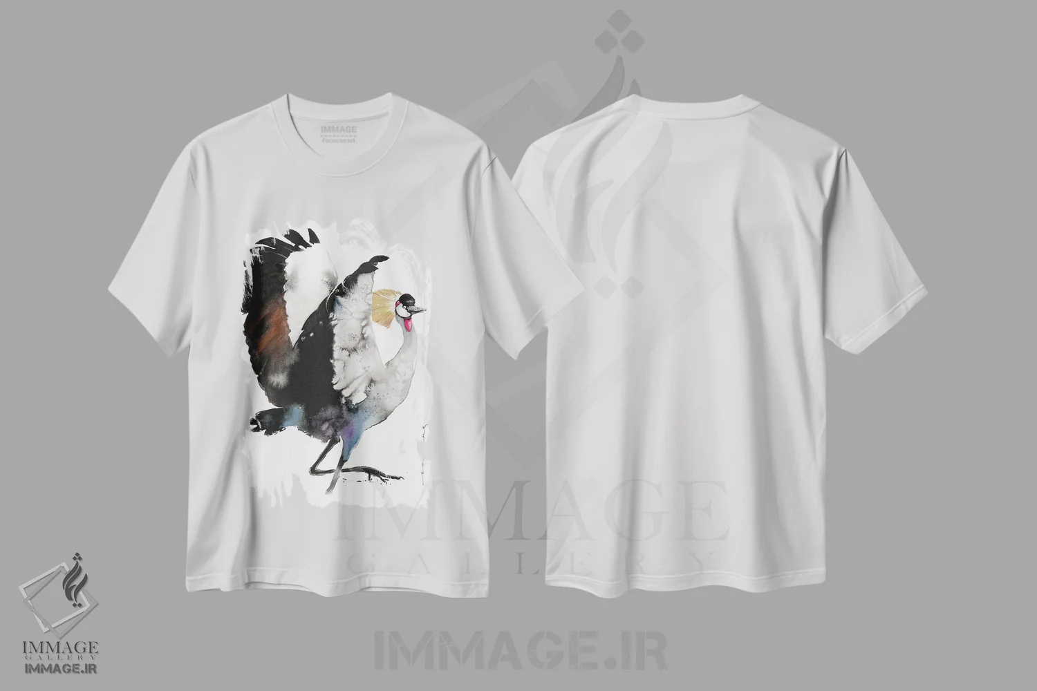 تیشرت سفید طرح دار رقص باشکوه، هنر فاخر معاصر اثر سو بنگ لیم | immage.ir