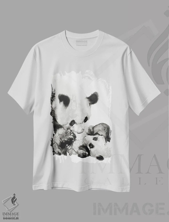 تیشرت سفید طرح دار پیوند شاد، هنر فاخر معاصر اثر سو بنگ لیم | فروشگاه ایماژ