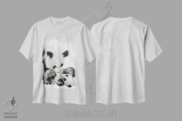 تیشرت سفید طرح دار پیوند شاد، هنر فاخر معاصر اثر سو بنگ لیم | فروشگاه ایماژ