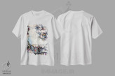 تیشرت سفید طرح دار منظره انتزاعی بندر ۶ اثر سو بنگ لیم | فروشگاه ایماژ