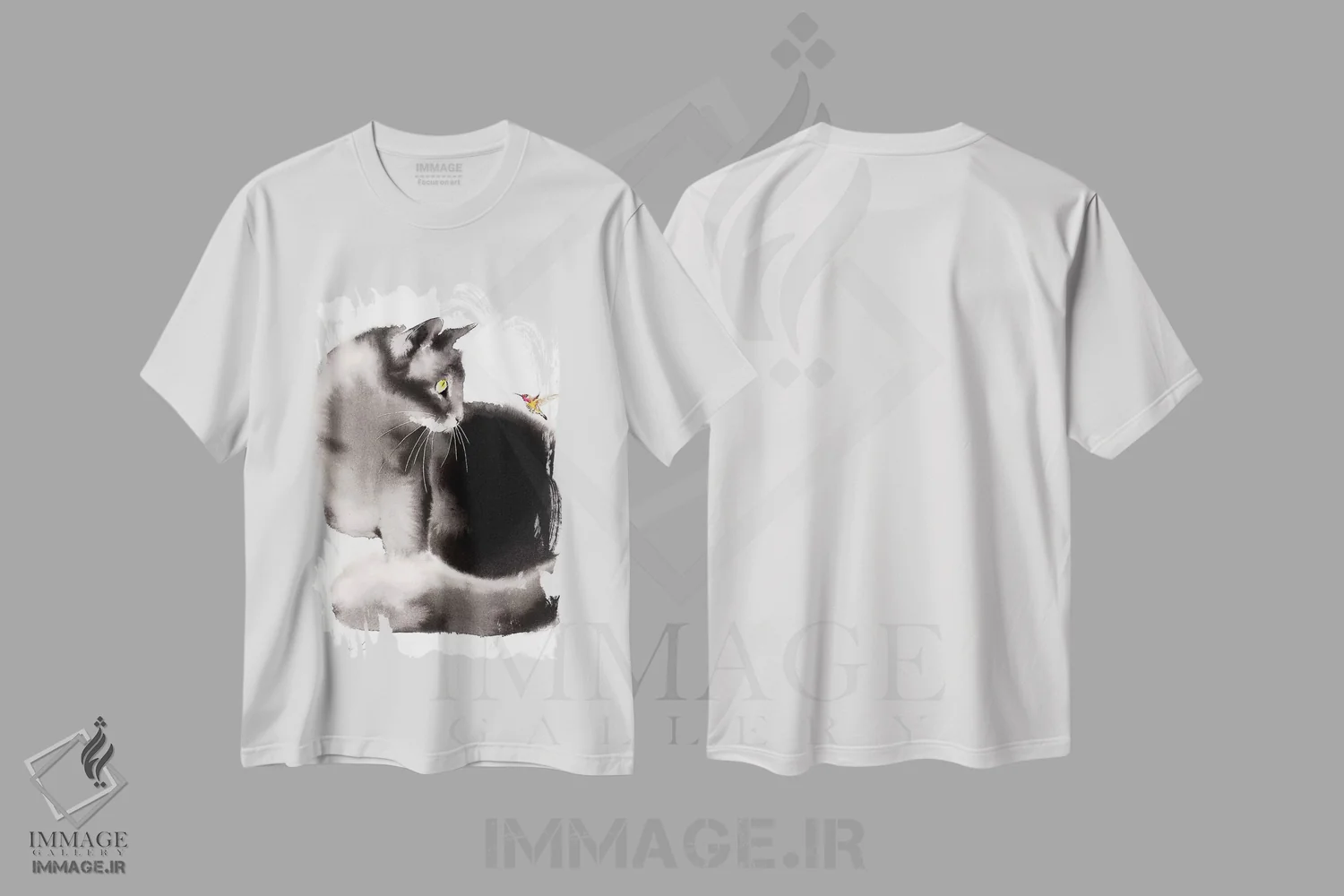تیشرت سفید طرح دار هممم... ۲، مدیوم اثر سو بنگ لیم | immage.ir