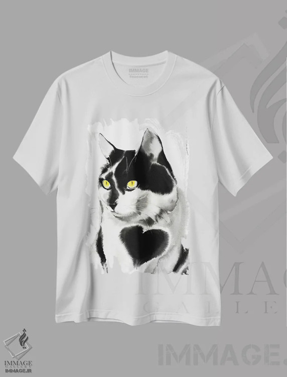 تیشرت سفید طرح دار نشان عشق، مدیوم اثر سو بنگ لیم | فروشگاه ایماژ