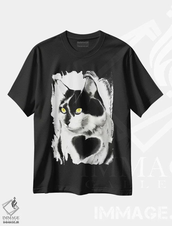 تیشرت مشکی طرح دار نشان عشق، مدیوم اثر سو بنگ لیم | immage.ir