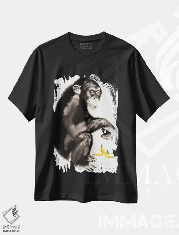 تیشرت مشکی طرح دار گوشه شیطنت ۲، مدیوم اثر سو بنگ لیم | فروشگاه ایماژ