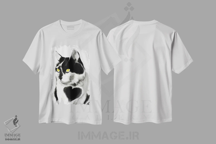 تیشرت سفید طرح دار نشان عشق، مدیوم اثر سو بنگ لیم | فروشگاه ایماژ