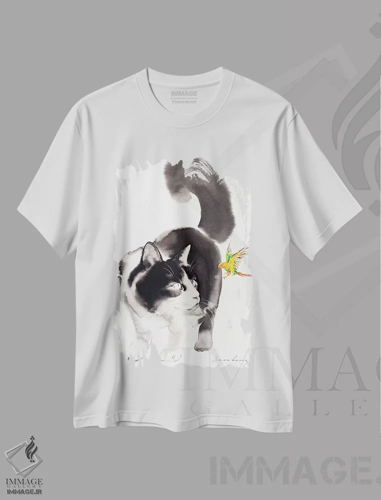 تیشرت سفید طرح دار برخورد ناگهانی ۲، مدیوم اثر سو بنگ لیم | فروشگاه ایماژ