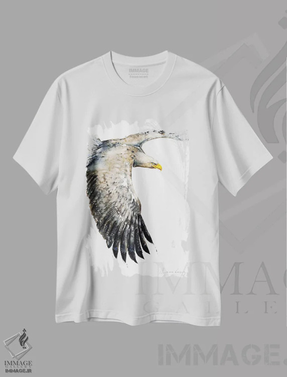 تیشرت سفید طرح دار اوج گرفتن مانند عقاب چهارم، مدیوم اثر سو بنگ لیم | immage.ir