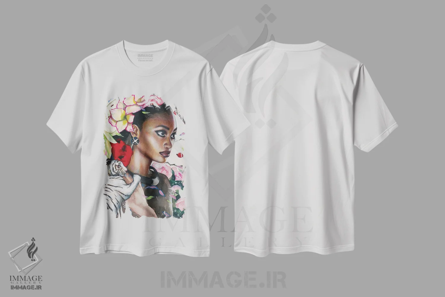 تیشرت سفید طرح دار ما در زمستان رؤیا می بینیم یک، هنر آمریکایی آفریقایی تبار اثر لیوبا برکنر | immage.ir