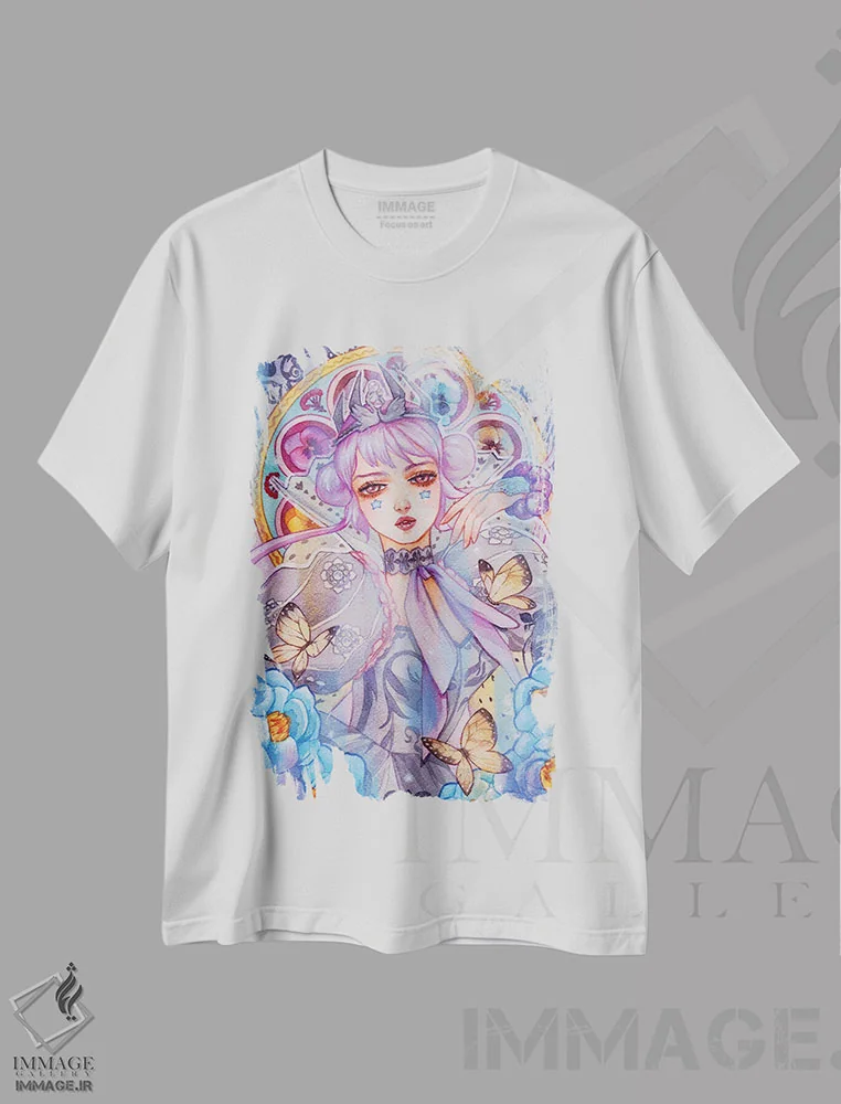 تیشرت سفید طرح دار فردگونده، مدیوم اثر لیوبا برکنر | immage.ir