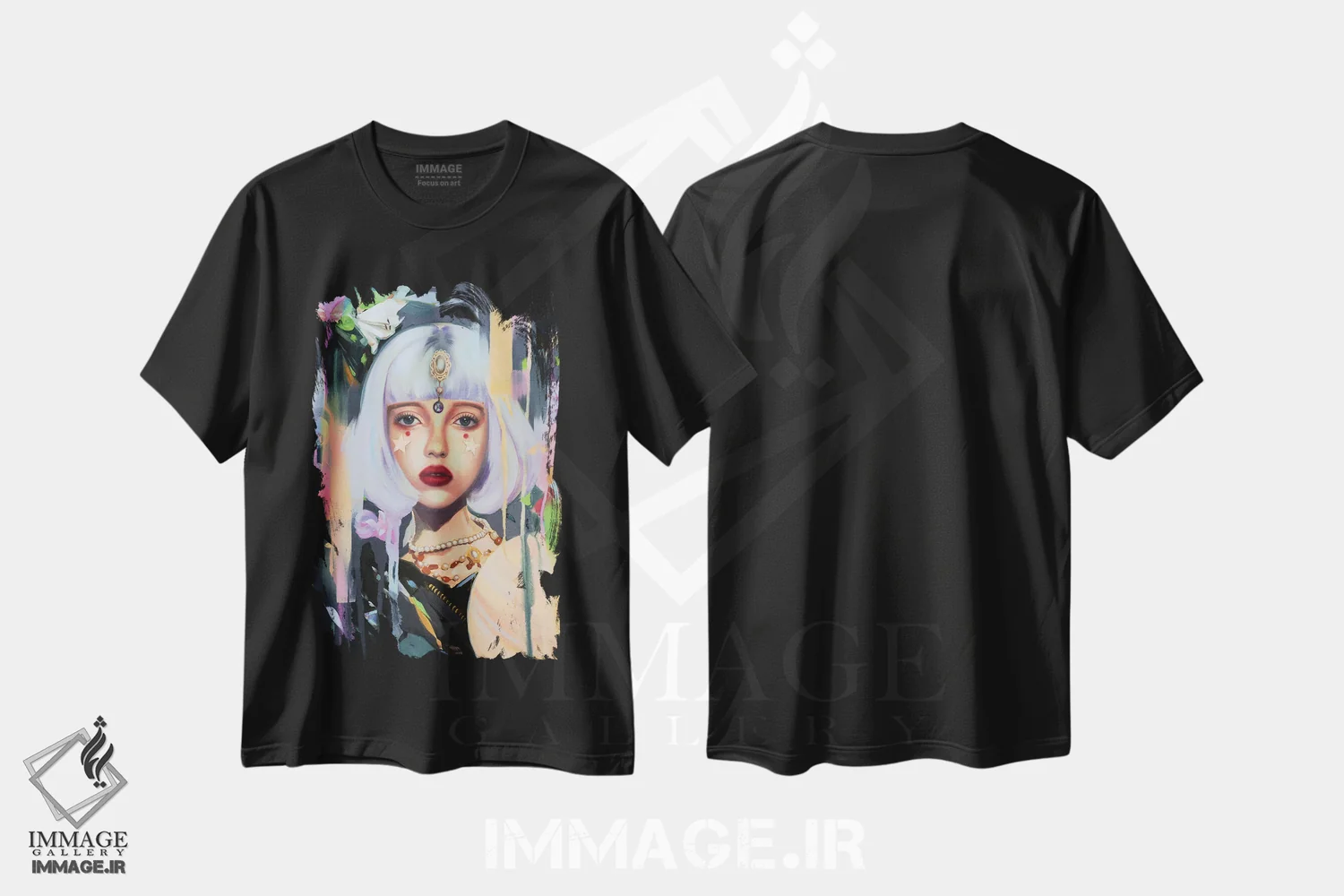 تیشرت مشکی طرح دار فالگیر، مدیوم اثر لیوبا برکنر | immage.ir