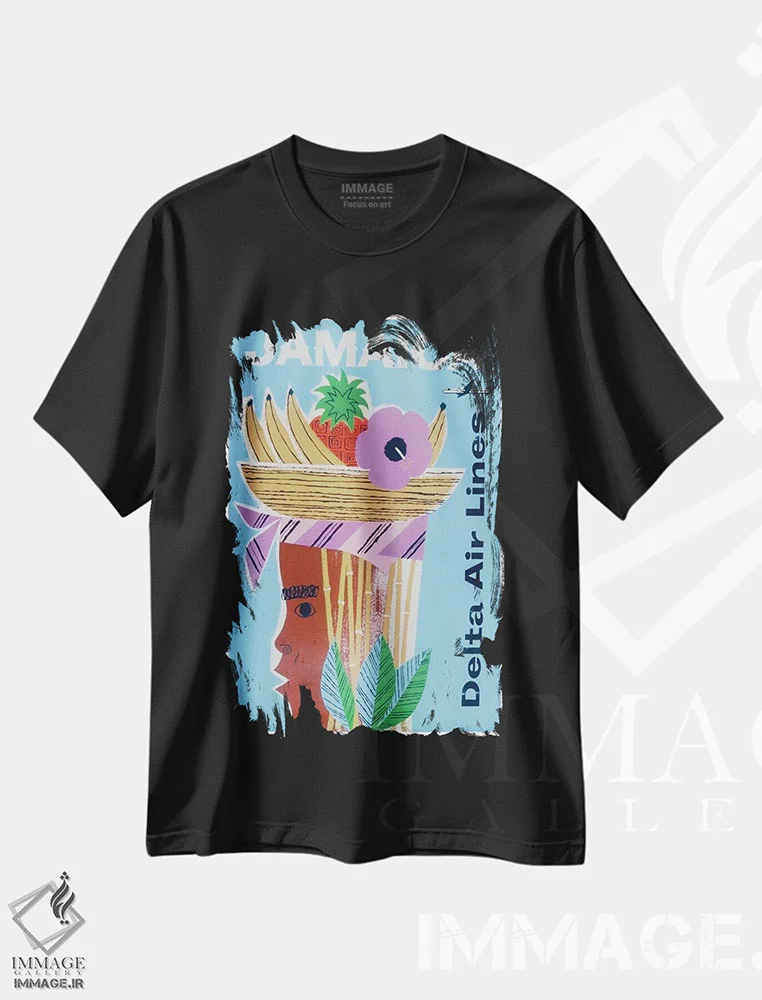 تیشرت مشکی طرح دار جامائیکا، تایپوگرافی اثر هنرمند ناشناس | فروشگاه ایماژ