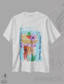 تیشرت سفید طرح دار جامائیکا، تایپوگرافی اثر هنرمند ناشناس | immage.ir