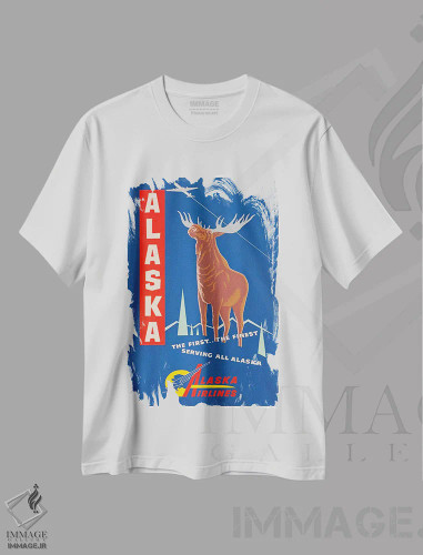 تیشرت سفید طرح دار The First?The Finest,آلاسکا، اولین و بهترین، تایپوگرافی اثر هنرمند ناشناس | فروشگاه ایماژ