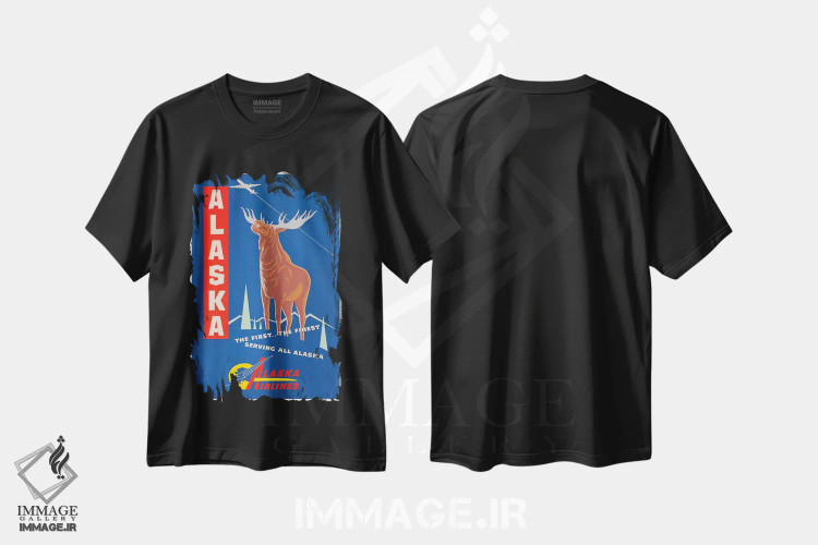 تیشرت مشکی طرح دار The First?The Finest,آلاسکا، اولین و بهترین، تایپوگرافی اثر هنرمند ناشناس | immage.ir