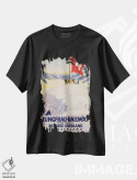 تیشرت مشکی طرح دار راه آهن یونگفراو، تایپوگرافی اثر هنرمند ناشناس | فروشگاه ایماژ