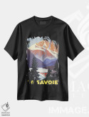 تیشرت مشکی طرح دار ساووا، تایپوگرافی اثر هنرمند ناشناس | immage.ir