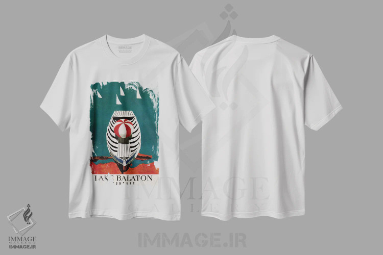 تیشرت سفید طرح دار Hungary,دریاچه بالاتون، مجارستان، تایپوگرافی اثر هنرمند ناشناس | immage.ir