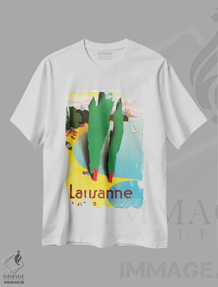 تیشرت سفید طرح دار Switzerland IV,لوزان-اووشی، سوئیس IV، تایپوگرافی اثر هنرمند ناشناس | فروشگاه ایماژ