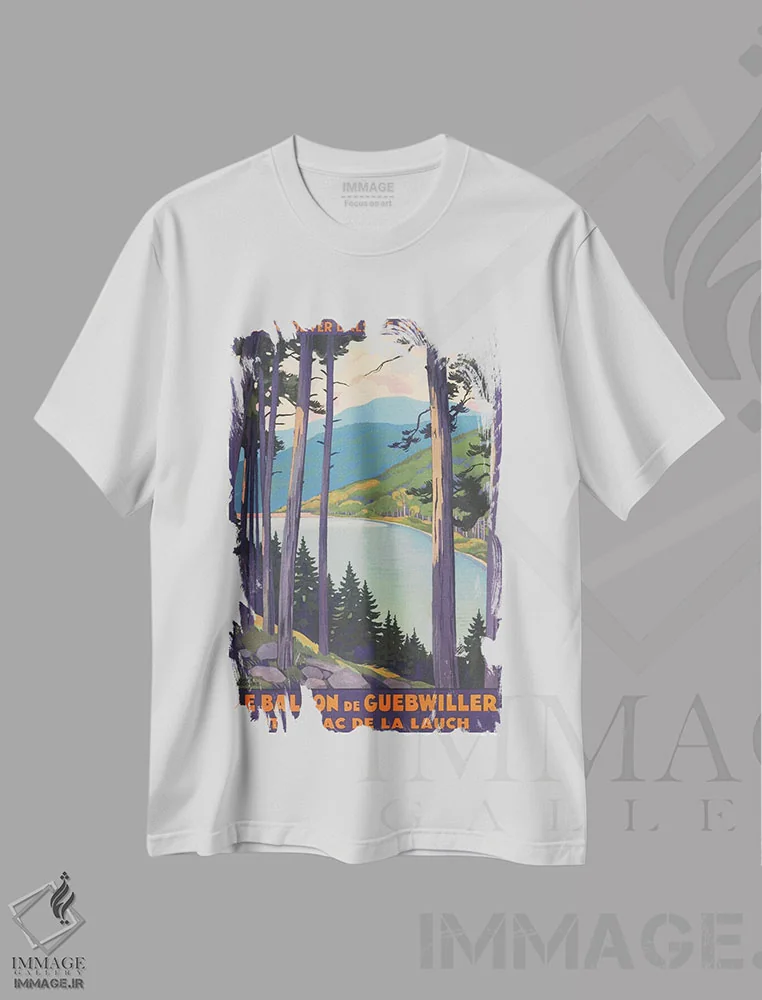 تیشرت سفید طرح دار بالون گیب ویلر، تایپوگرافی اثر هنرمند ناشناس | immage.ir