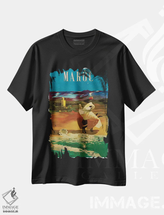 تیشرت مشکی طرح دار مراکش II، تایپوگرافی اثر هنرمند ناشناس | فروشگاه ایماژ