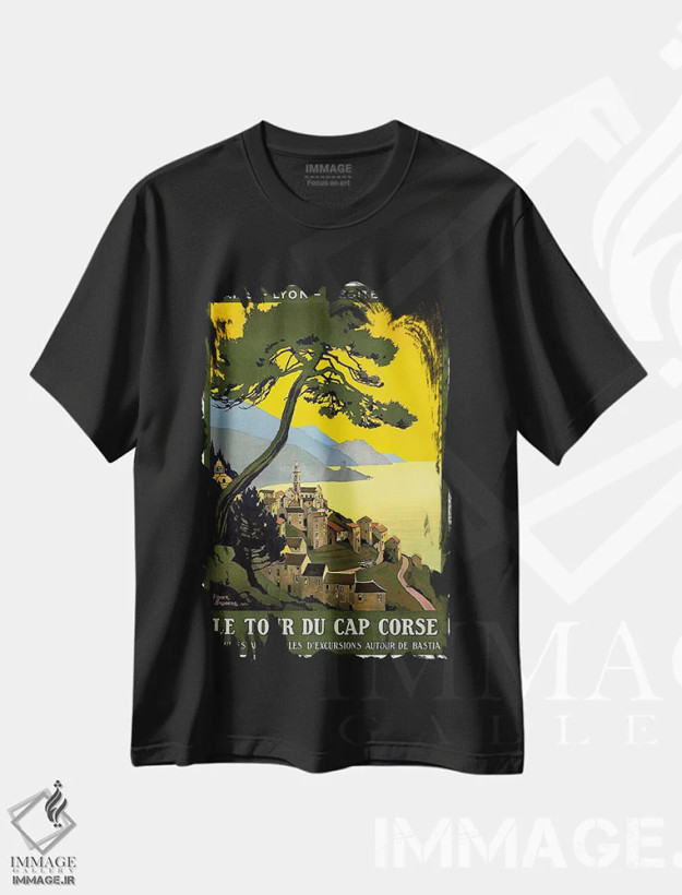 تیشرت مشکی طرح دار آثار هنرمند ناشناس - immage.ir