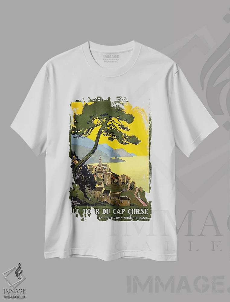 تیشرت سفید طرح دار آثار هنرمند ناشناس - فروشگاه ایماژ