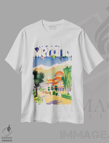 تیشرت سفید طرح دار Italy,مِرانو، ایتالیا، تایپوگرافی اثر هنرمند ناشناس | فروشگاه ایماژ