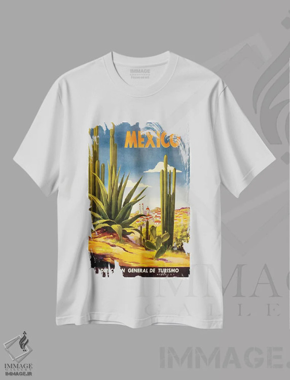 تیشرت سفید طرح دار مکزیک II، تزئینی اثر هنرمند ناشناس | فروشگاه ایماژ