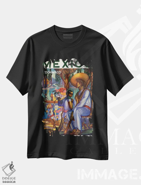 تیشرت مشکی طرح دار Xochimilco,مکزیک، سوچی میلکو، تزئینی اثر هنرمند ناشناس | immage.ir