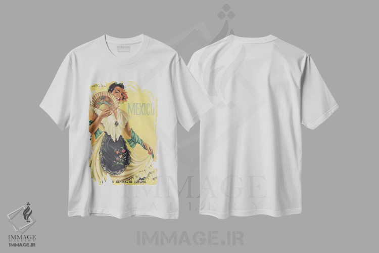 تیشرت سفید طرح دار مکزیک: گردشگری II، تایپوگرافی اثر هنرمند ناشناس | فروشگاه ایماژ