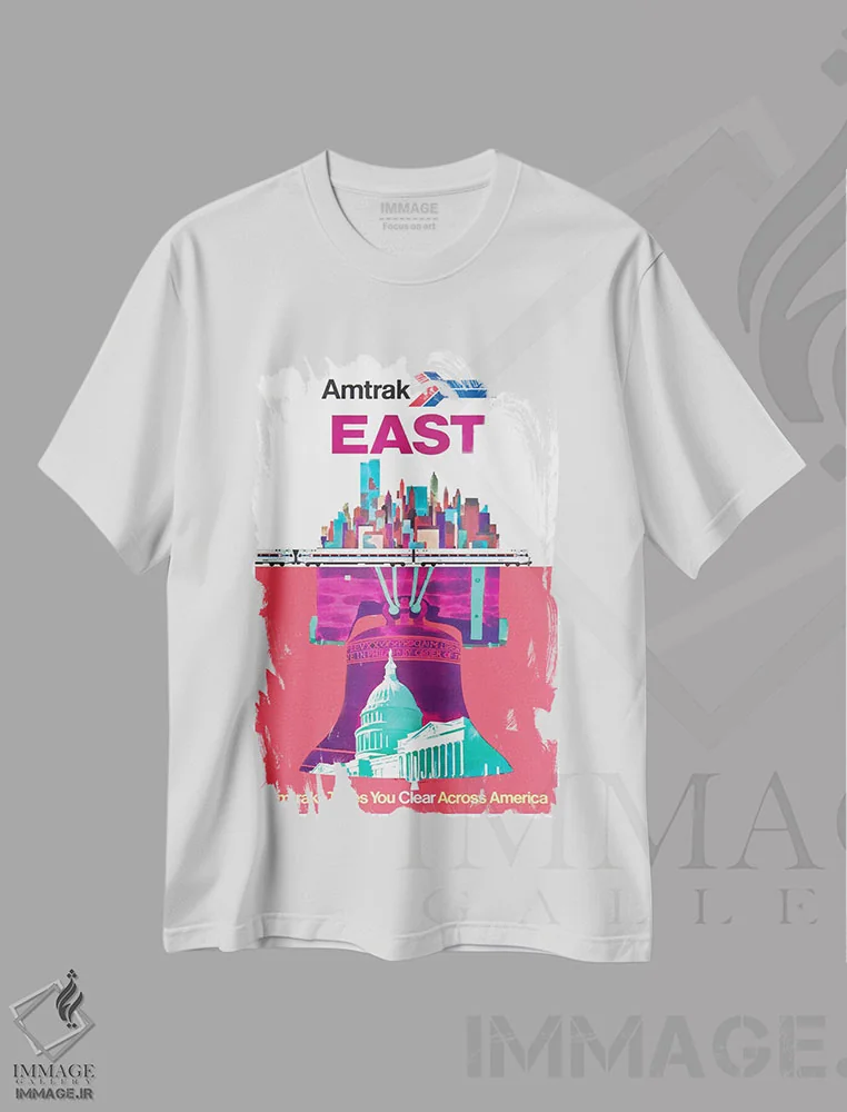 تیشرت سفید طرح دار آثار هنرمند ناشناس - immage.ir