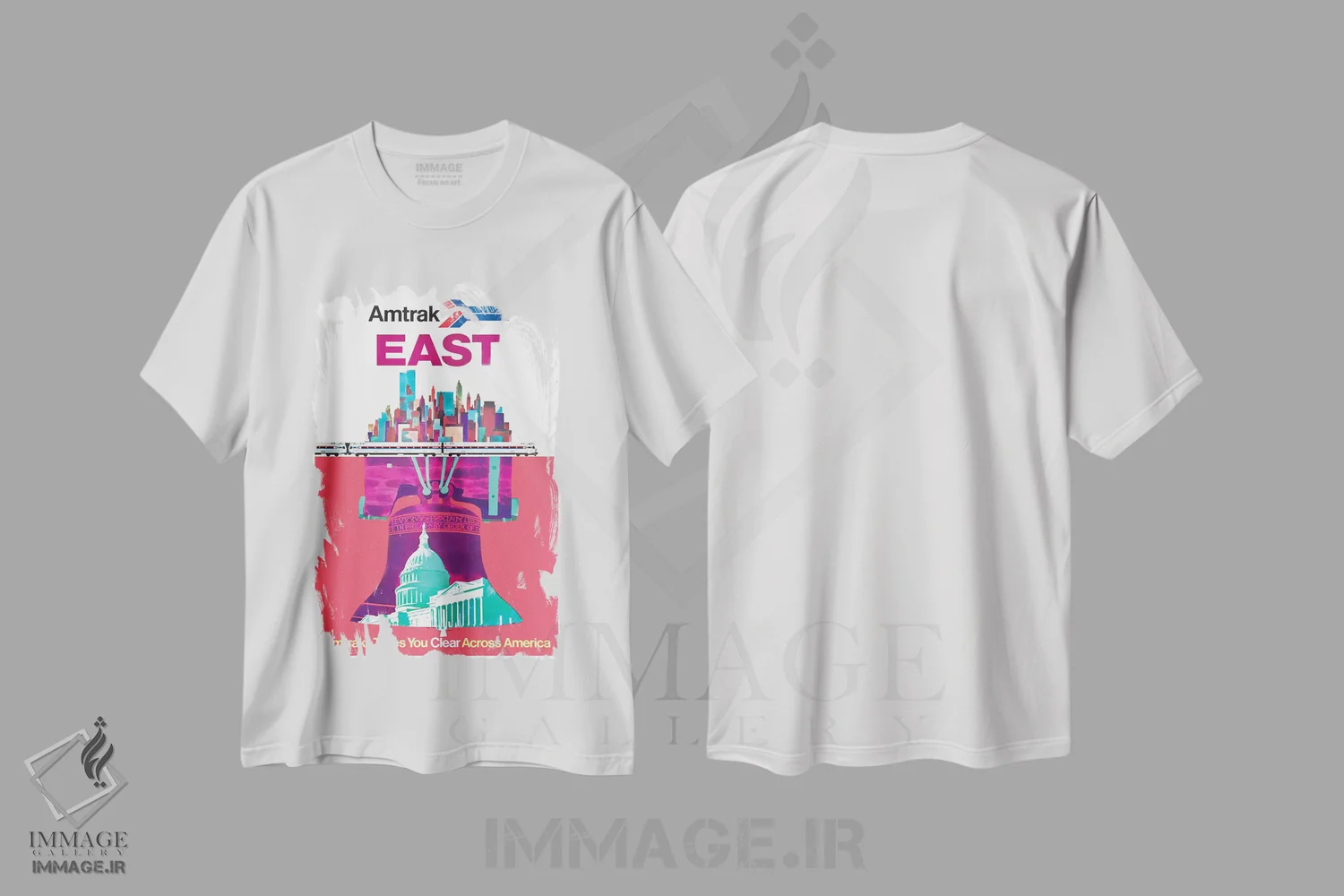 تیشرت سفید طرح دار آثار هنرمند ناشناس - immage.ir