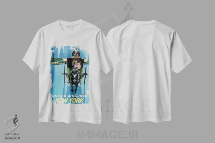 تیشرت سفید طرح دار نیویورک، تایپوگرافی اثر هنرمند ناشناس | immage.ir