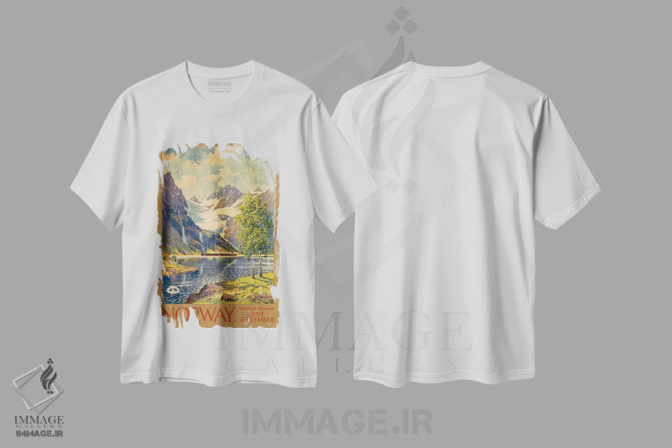 تیشرت سفید طرح دار آثار هنرمند ناشناس - immage.ir