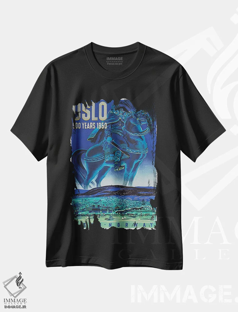 تیشرت مشکی طرح دار آثار هنرمند ناشناس - فروشگاه ایماژ