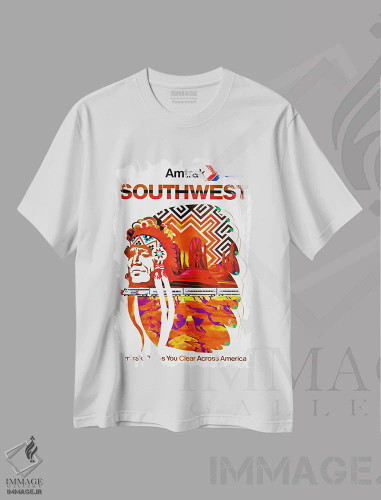 تیشرت سفید طرح دار امتراک جنوب غرب، تایپوگرافی اثر هنرمند ناشناس | فروشگاه ایماژ