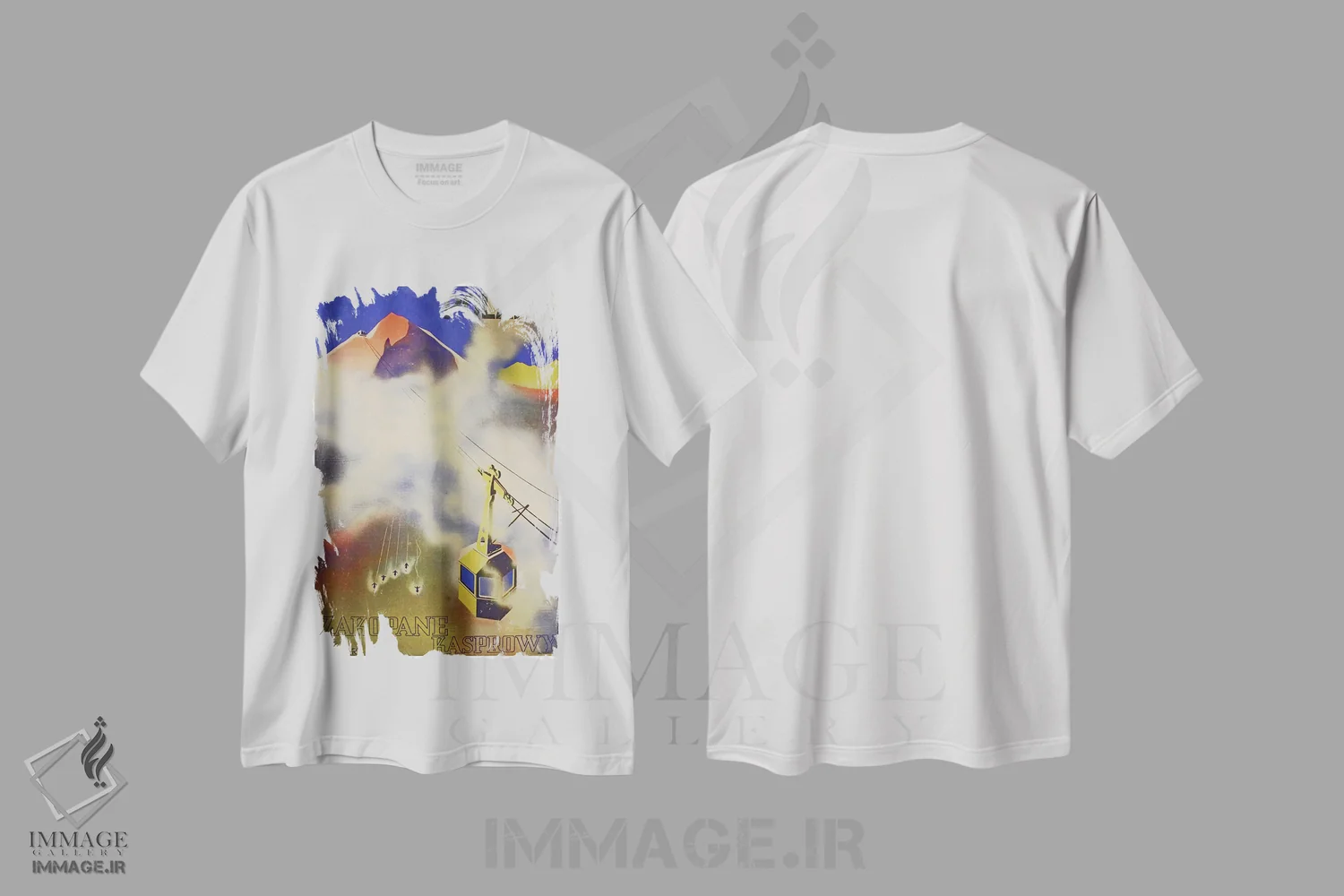 تیشرت سفید طرح دار Zakopane Kasprowy,لهستان، زاکوپانه کاسپروی، تایپوگرافی اثر هنرمند ناشناس | immage.ir