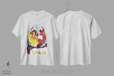 تیشرت سفید طرح دار اسپانیا یک، تایپوگرافی اثر هنرمند ناشناس | فروشگاه ایماژ