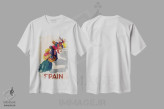 تیشرت سفید طرح دار اسپانیا دو، تایپوگرافی اثر هنرمند ناشناس | immage.ir