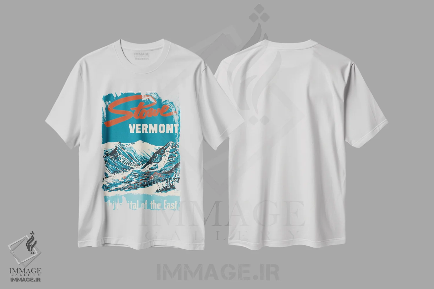 تیشرت سفید طرح دار آثار هنرمند ناشناس - immage.ir