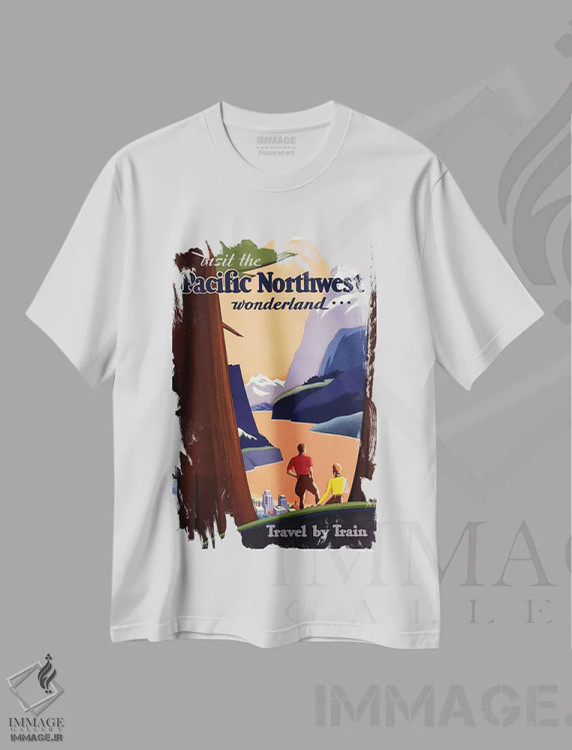 تیشرت سفید طرح دار آثار هنرمند ناشناس - immage.ir