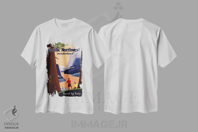 تیشرت سفید طرح دار آثار هنرمند ناشناس - immage.ir