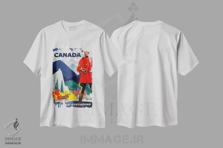 تیشرت سفید طرح دار کانادا، تایپوگرافی اثر هنرمند ناشناس | immage.ir